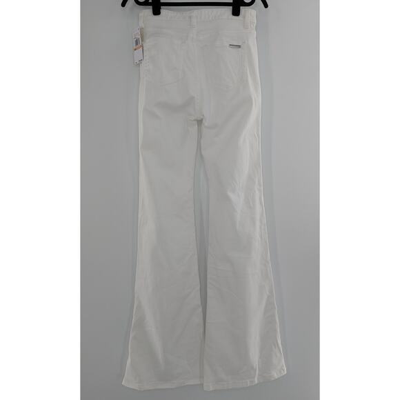 Michael Kors White Selma Button Hem Bootcut Jeans - Picture 4 of 10